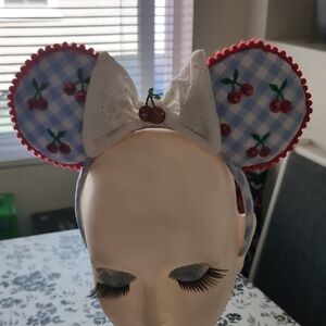 Baublebar Cherry Gingham Mouse Ears